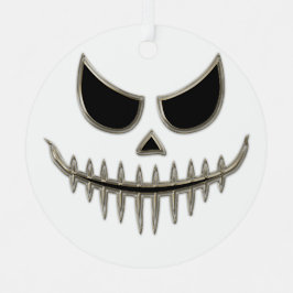 Griezelig Spooky Halloween Skelet Gezichtsfeest Metalen Ornament