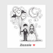 Griezelig Stelletje Sticker (Vel)