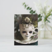 Griezelig theekopje Planten Briefkaart (Staand voorkant)