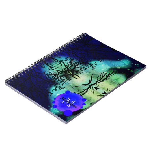 Griezelig twilight bos Halloween Notitieboek (Linkerzijde)