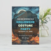 Griezelig veld van Jack-O' Lanterns Halloween Kaart (Staand voorkant)