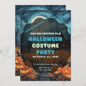 Griezelig veld van Jack-O' Lanterns Halloween Kaart (Voorkant / Achterkant)