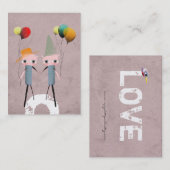 griezelig verjaardagscolorant vogeloud visitekaart visitekaartje (Voorkant / Achterkant)