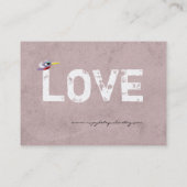 griezelig verjaardagscolorant vogeloud visitekaart visitekaartje (Achterkant)