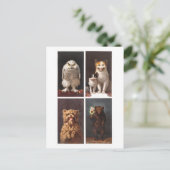 Griezelig Victoriaans Dieren  Briefkaart (Staand voorkant)