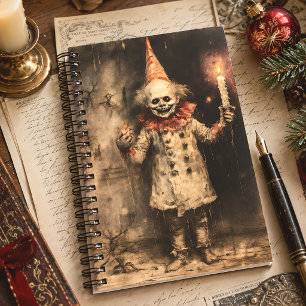 Griezelig Vintage Clown Gotische Horror Creepmas Notitieboek