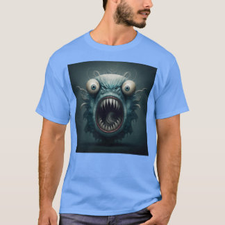Griezelig vismonster t-shirt