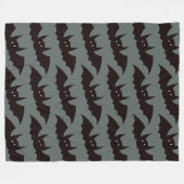 Griezelig Vleermuis Patroon Fleece Deken (Voorkant (Horizontaal))