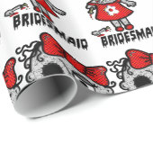 Griezelig Zombie bruidsmeisje bij Wedding Gift Wra Cadeaupapier (Rol Hoek)