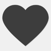 Griezelig Zwart Hart Sticker (Voorkant)