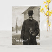 Griezelige 1890's zeggen de Foto van de Kerel van Kaart (Gele Bloem)