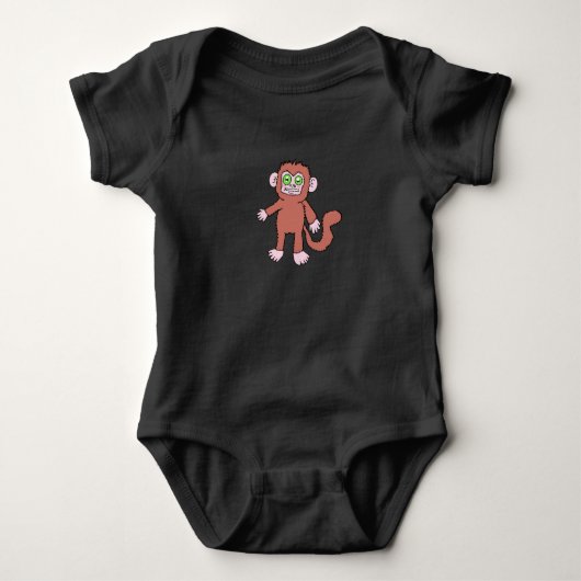 Griezelige Aap Baby Top (Voorkant)