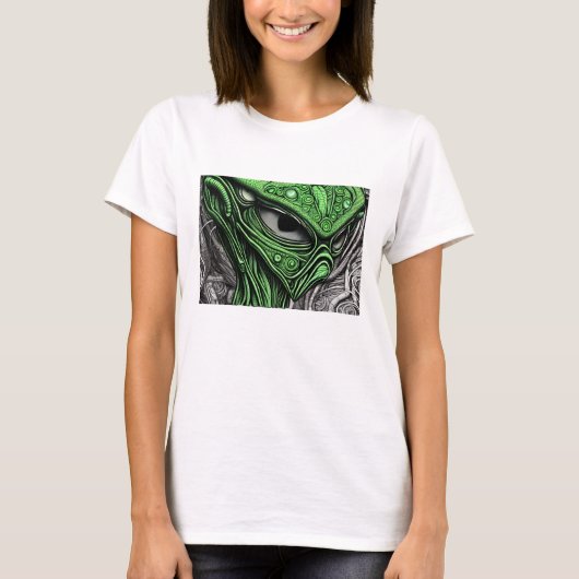 Griezelige Abstracte Alien T-shirt (Voorkant)