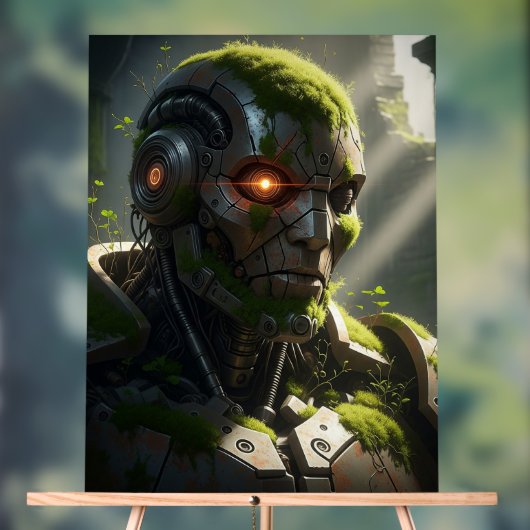 Griezelige Android overwoekerd Cyberpunk Art Acryl Bord (Neutraal)