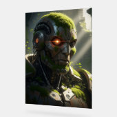 Griezelige Android overwoekerd Cyberpunk Art Acryl Bord (Hoek)