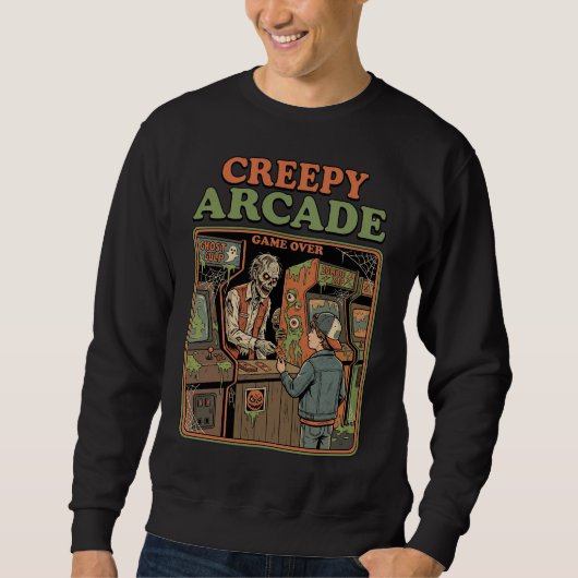 Griezelige Arcade Retro Horror Gamer Trui (Voorkant)