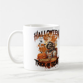 Griezelige astronaut Halloween-mok | Trick or Trea Koffiemok