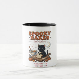Griezelige Bakes T-shirt, Halloween Zwarte Kat Tee Mok