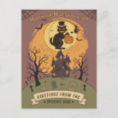 Griezelige begraafplaats - Halloween scène Briefkaart (Voorkant)