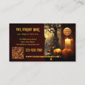 Griezelige begraafplaats Halloween Visitekaartje (Achterkant)