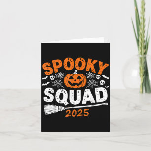 Griezelige Bende 2025 Familie Halloween Matching Kaart