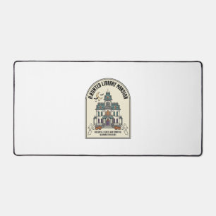 Griezelige bibliotheek Salem spook vintage Hallowe Bureaumat