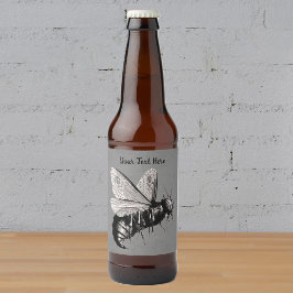 Griezelige Bij Illustratie Grote Angel Doderssched Bier Etiket