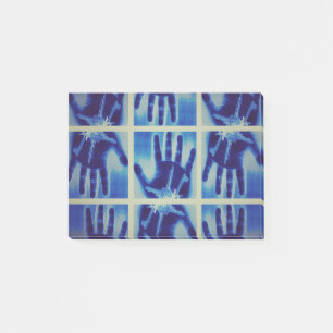 griezelige blauwe hand post-it® notes