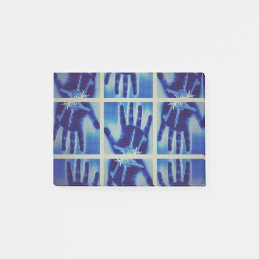 griezelige blauwe hand post-it® notes (Voorkant)