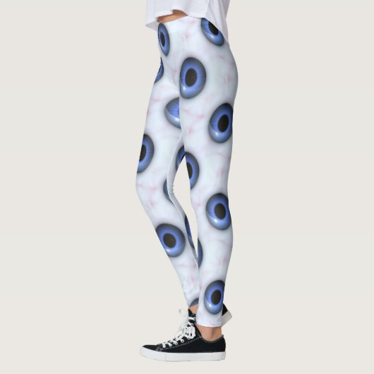 griezelige blauwe ogen leggings (Links)