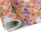Griezelige bloem cadeaupapier (Rol Hoek)