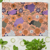Griezelige bloemen theedoek (Gevouwen)