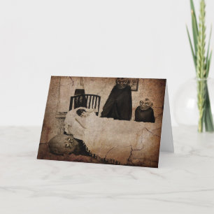 griezelige Boogeyman Halloween Kaart