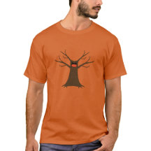 Griezelige boom met mondkapje T-shirt