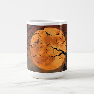 Griezelige bos Halloween koffiemok | Spookbomen