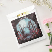 Griezelige Bossen Volle Maan Happy Halloween Bedankzakje (Gezegeld)