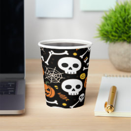 Griezelige botten en skeletten voor Halloween Papieren Bekers