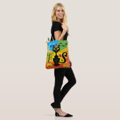 Griezelige Bries Kat Tote Bag (Op model)