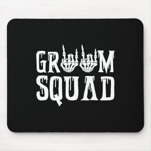 Griezelige Bruidegom Squad Gotische Trouw Hallowee Muismat (Voorkant)