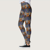 Griezelige Bulldog Halloween Heks En Pompoen Leggings (Links)
