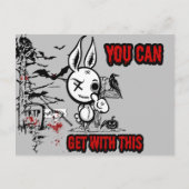 Griezelige Bunny Halloween Feestdagenkaart (Voorkant)