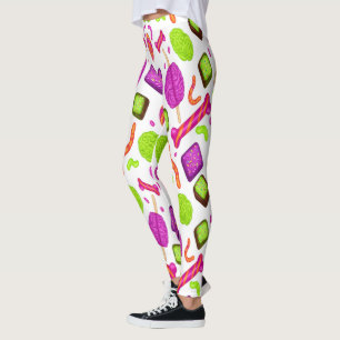 Griezelige Candy Zombie Mashup voor Halloween Leggings