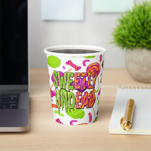 Griezelige Candy Zombie Mashup voor Halloween Papieren Bekers