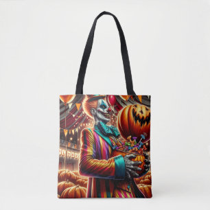Griezelige Carnaval Clown Zombie Halloween Tote Bag