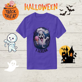 Griezelige Chef Geest Ijs Halloween Grappige vrouw T-shirt
