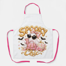 Griezelige Chic Roze Geest Halloween Retro Dames S