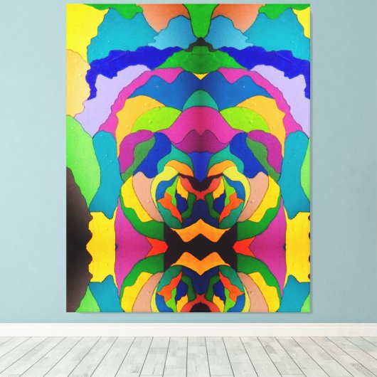 Griezelige clown canvas afdruk (Insitu (Houten vloer))