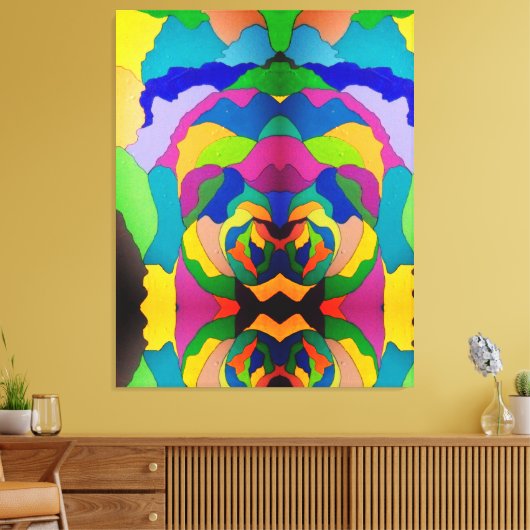 Griezelige clown canvas afdruk (Insitu (Woonkamer))