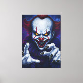 Griezelige clown canvasprint canvas afdruk (Voorkant)