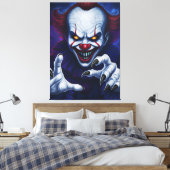 Griezelige clown canvasprint canvas afdruk (Insitu (Slaapkamer))